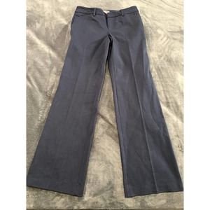 Eddie Bauer Womens Pants Navy Blue Slightly Curvy Fit Straight Leg Size 4